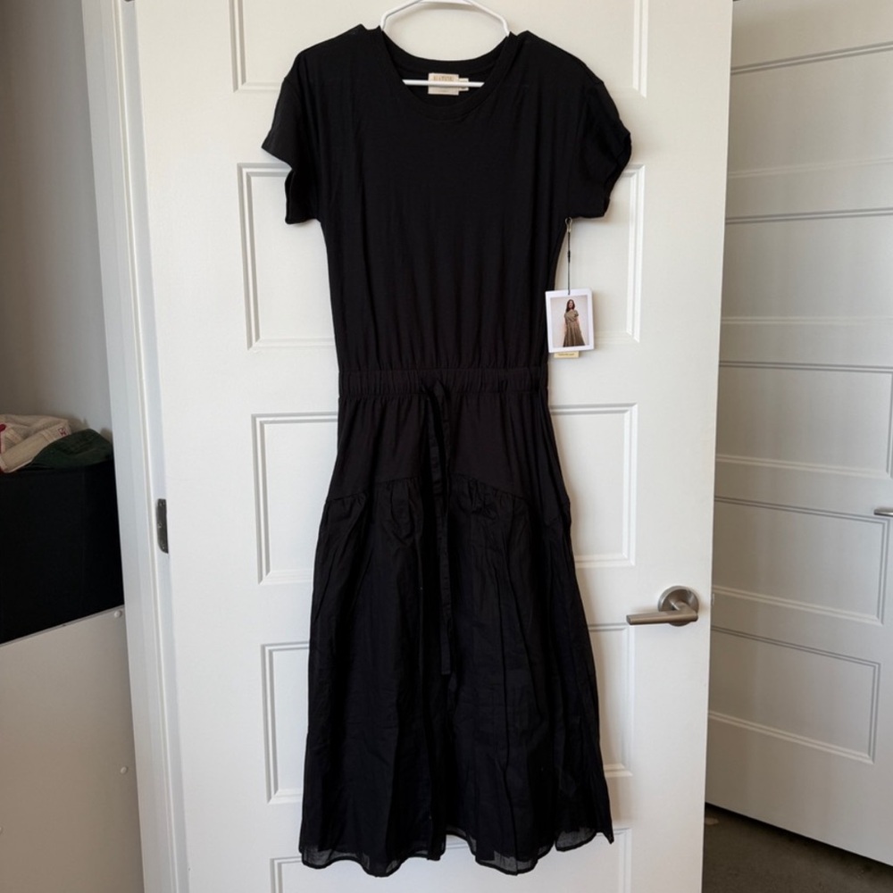 Nation LTD Black Maxi T Shirt Dress